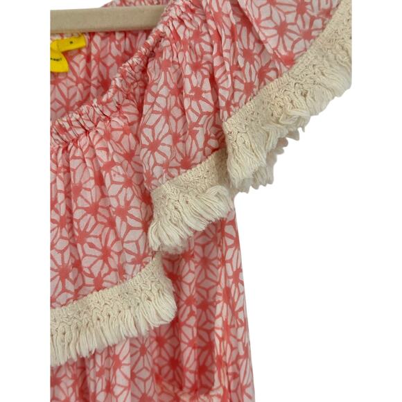 Roberta Roller Rabbit Pink Sleeveless Blouse Daisy Print Bohemian Summer S - Picture 4 of 8